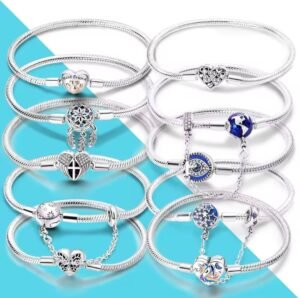 Elegant Silver Charm Bracelets