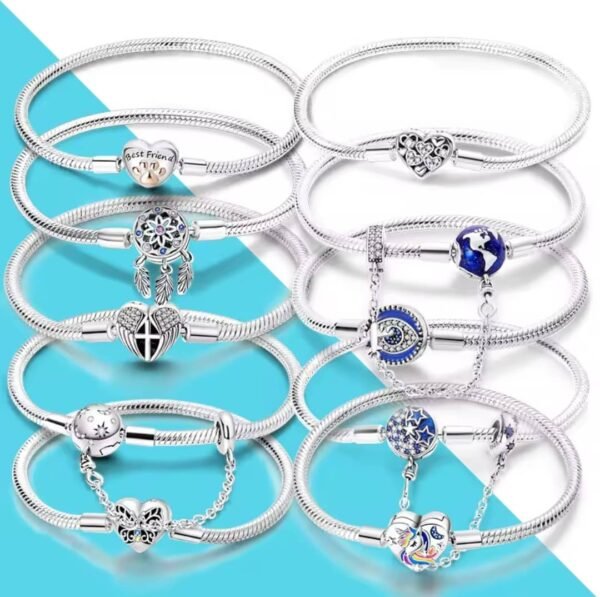 Elegant Silver Charm Bracelets