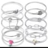 Elegant Silver Charm Bracelets