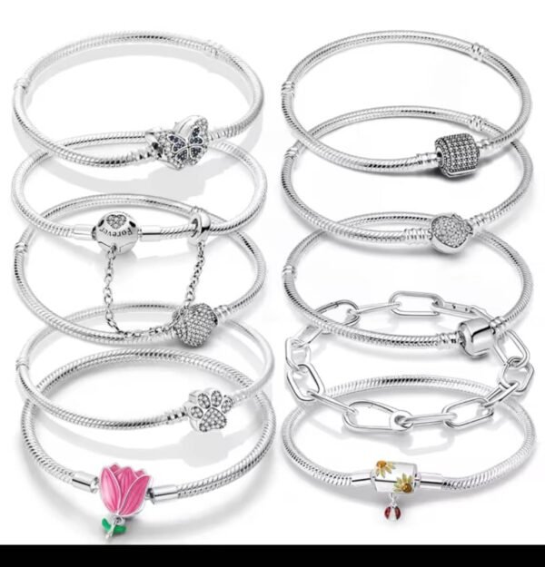 Elegant Silver Charm Bracelets