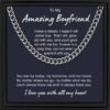 Silver Chain Necklace men, comes customized with this words