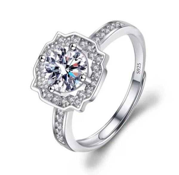 Elegant Silver Diamond Ring