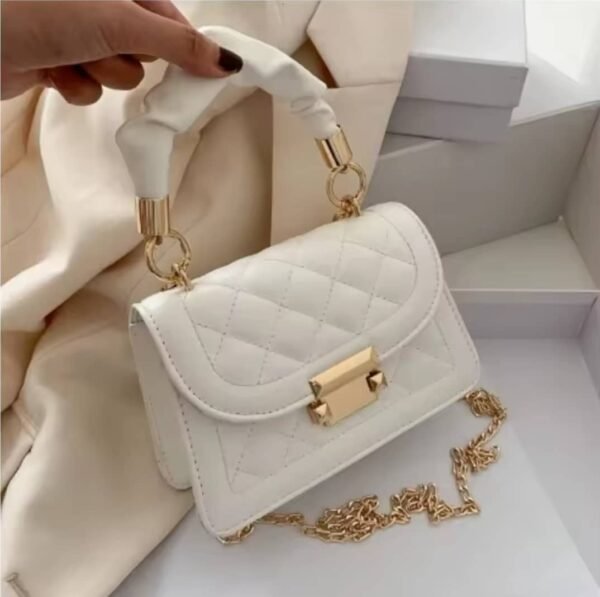 White Quilted Handbag