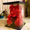 Rose Teddy Bear with LED Lights in box