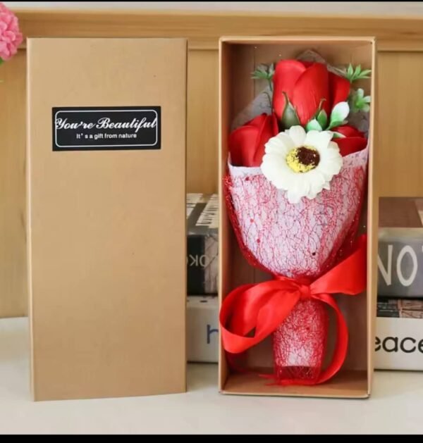 Preserved red rose flower