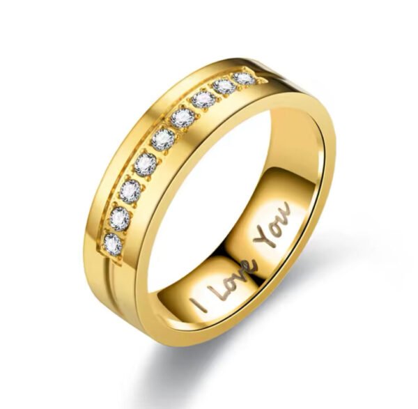 I LOVE YOU ring for Men and Women available in gold, silver or black