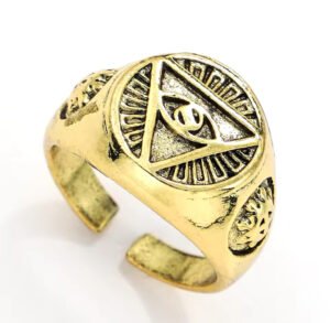 Illuminati ring available in gold and silver (2-10days delivery)