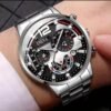 Men's Silver Watch and Bracelet Set