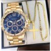 3pcs set watch, necklace and bracelet (doesn’t come with box)
