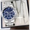 3pcs set watch, necklace and bracelet (doesn’t come with box)
