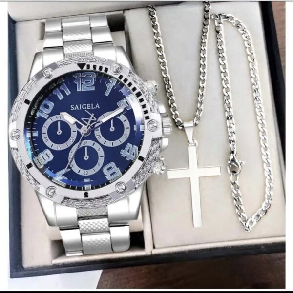 3pcs set watch, necklace and bracelet (doesn’t come with box)