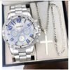 3pcs set watch, necklace and bracelet (doesn’t come with box)