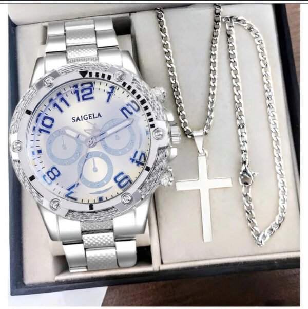 3pcs set watch, necklace and bracelet (doesn’t come with box)
