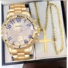 3pcs set watch, necklace and bracelet (doesn’t come with box)