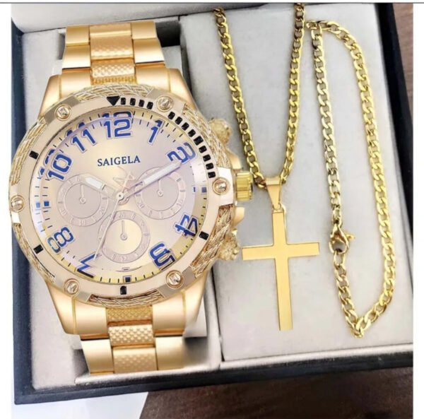 3pcs set watch, necklace and bracelet (doesn’t come with box)