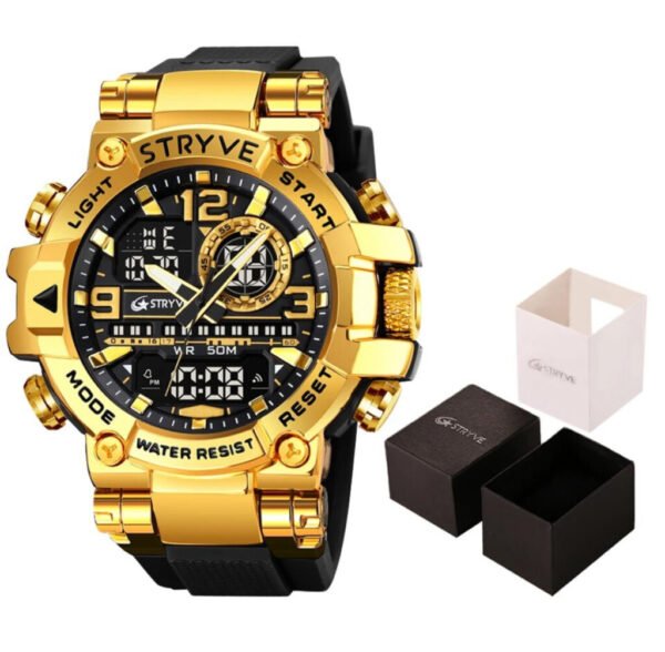STRYVE Men’s digital sport watch available in different colors