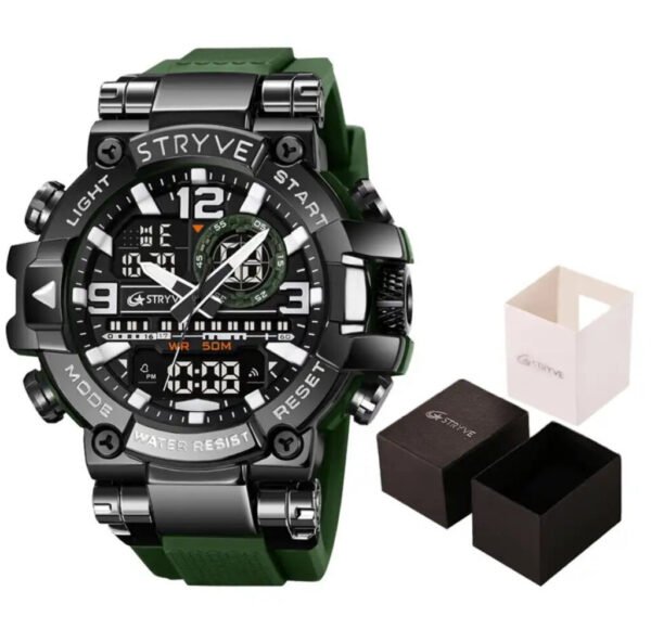 STRYVE Men’s digital sport watch available in different colors