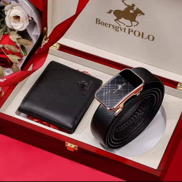 Luxury Wallet and Belt Gift Set