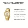 Elegant Gold-Plated Jewelry Set with Watch