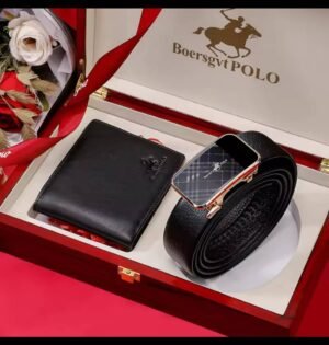Luxury Wallet and Belt Gift Set