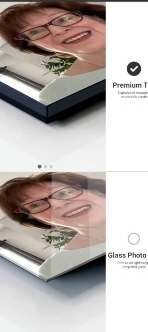 High-Quality Layered Prints frame ( comes with either plastic or glass )