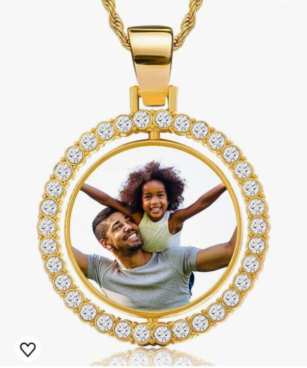 Custom Gold Photo Pendant (with your customized photo)