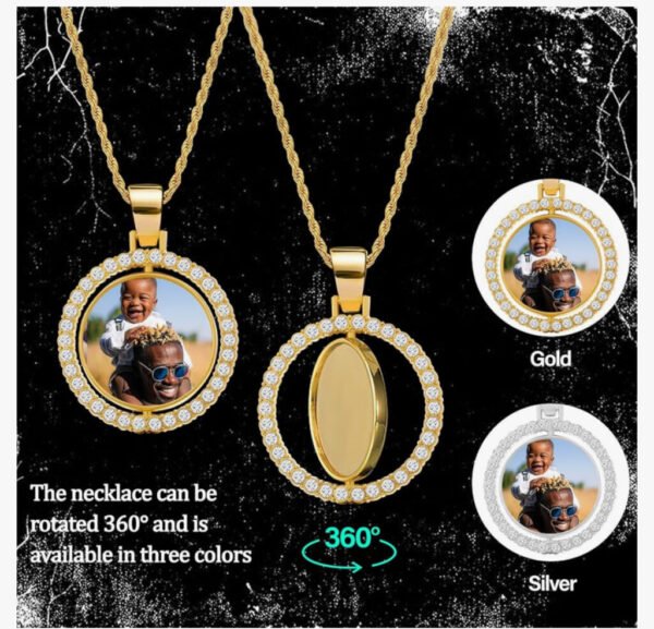Custom Gold Photo Pendant (with your customized photo)