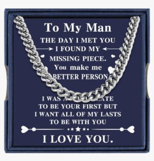 Necklace for men, comes customized with this words