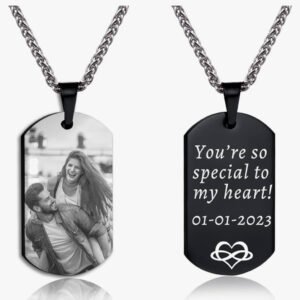 Customized Photo and text necklace