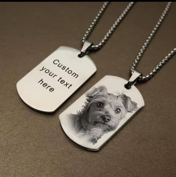 Customized Photo and text necklace