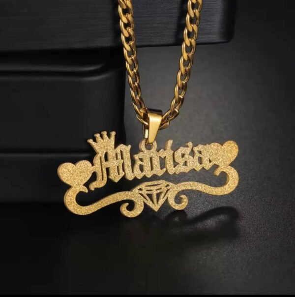 Gold Necklace with 'your name' Pendant