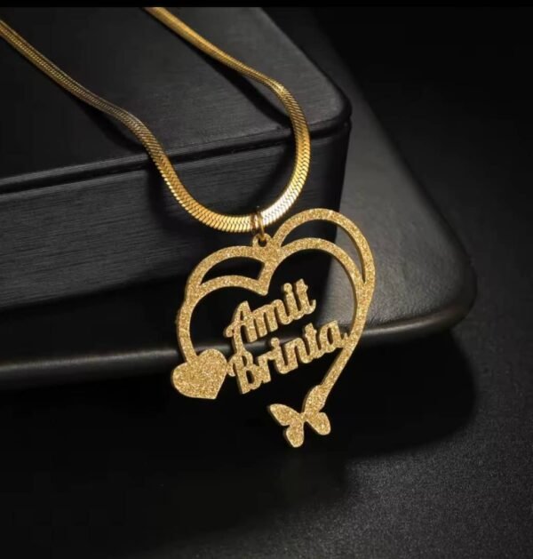Gold Necklace with 'your name' Pendant