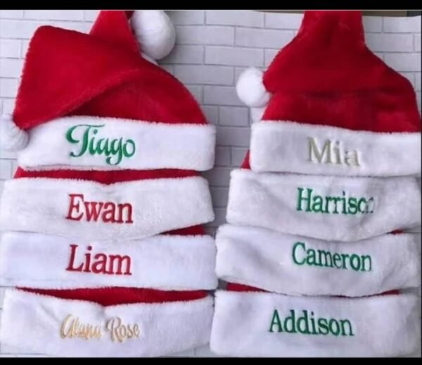 Personalized Christmas Santa Hats
