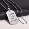 Stainless Steel Dog Tag Necklace (can be customized)