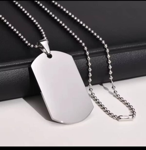 Stainless Steel Dog Tag Necklace (can be customized)