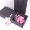 Artificial Rose Bouquet with Teddy Bear