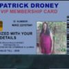 Customizable plastic VIP Membership Card with chip