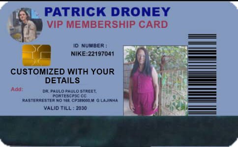 Customizable plastic VIP Membership Card with chip