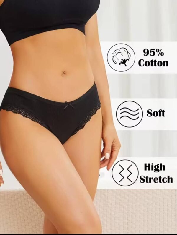 Ladies' Lace Trim Panties Set 5ps