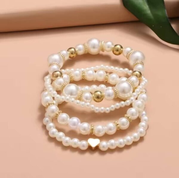 Elegant Pearl Bracelet Set