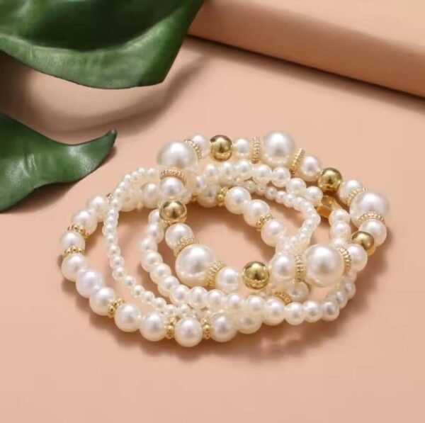 Elegant Pearl Bracelet Set