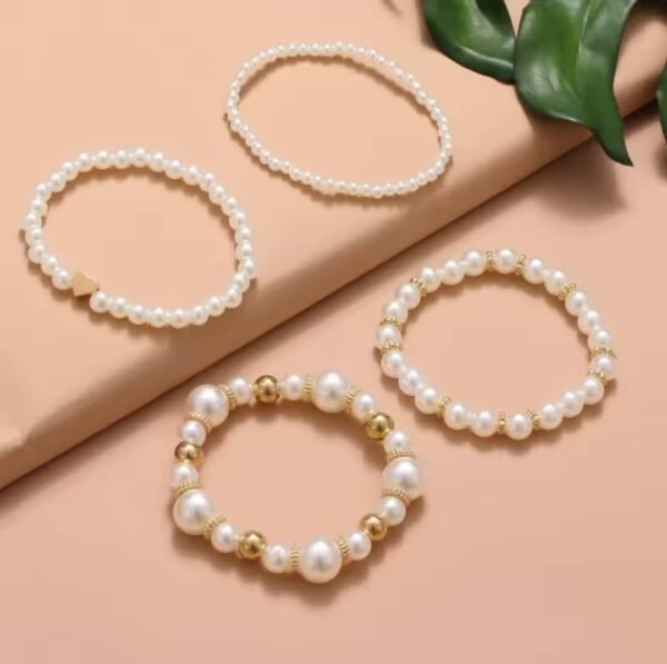 Elegant Pearl Bracelet Set