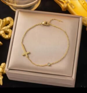 Gold Cross Bracelet