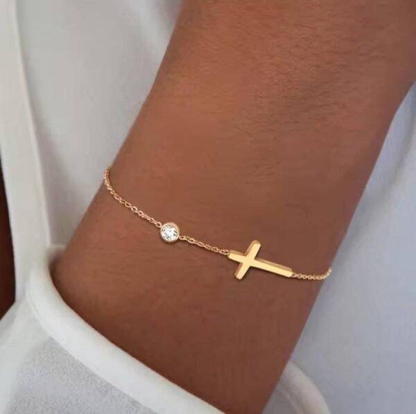 Gold Cross Bracelet