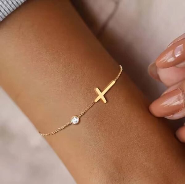 Gold Cross Bracelet