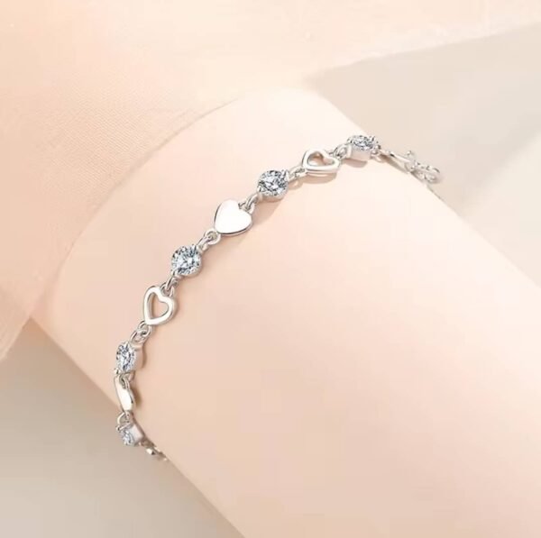 Heart and Crystal Bracelet