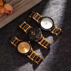 Elegant Gold and Black Watch