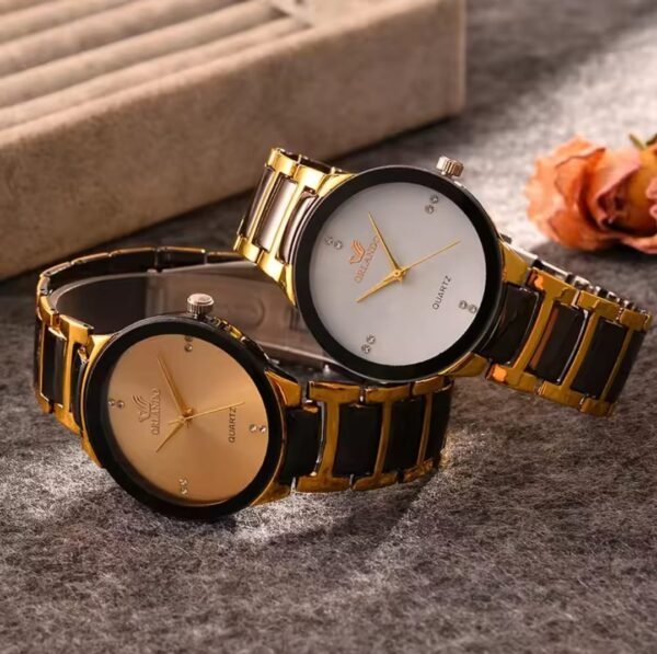 Elegant Gold and Black Watch