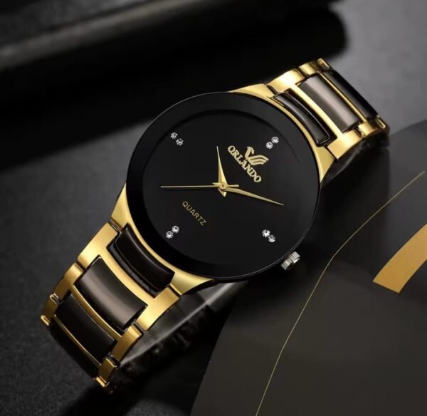Elegant Gold and Black Watch