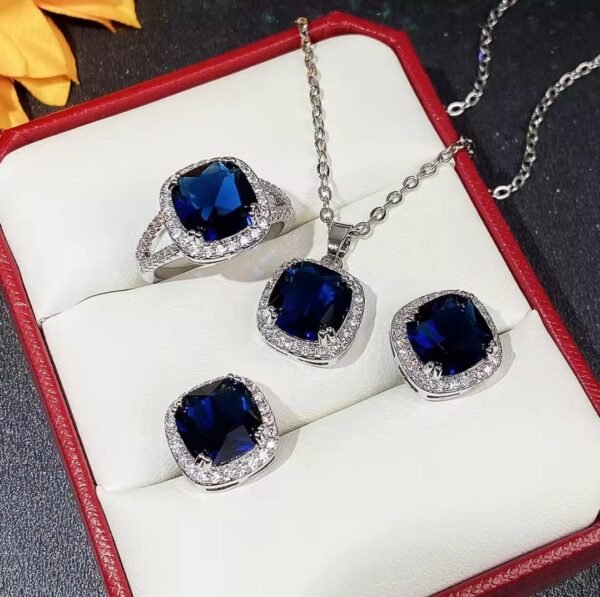 Blue Sapphire Jewelry Set